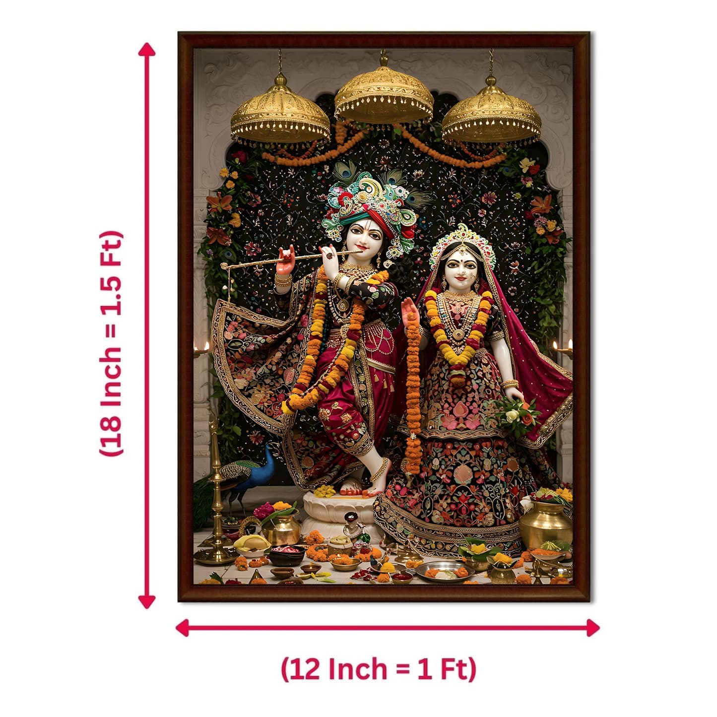 Radha Krishna Photo Frame | Home Decor |  12x18 inch view 4