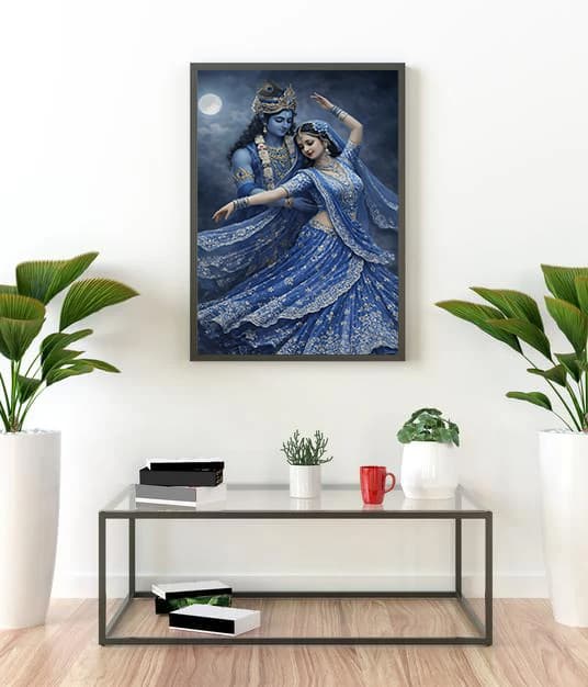 Radha Krishna Photo Frame | Home Decor |  12x18 inch view 2