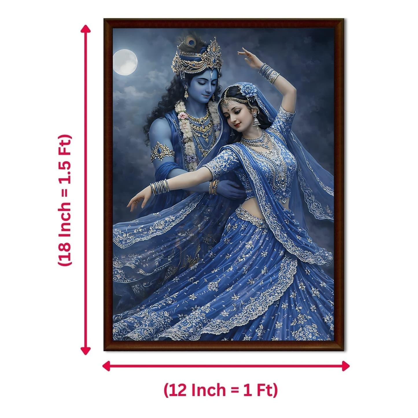 Radha Krishna Photo Frame | Home Decor |  12x18 inch view 4