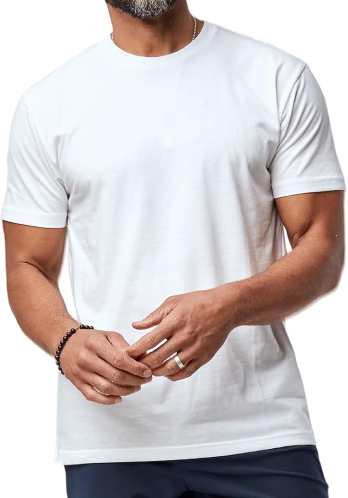 Plain White T-shirt for Mens view 3